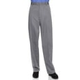 thumbnail image 1 of AKA Half Elastic Wrinkle Free Flat Front Men's Slacks  Relaxed Fit Twill Casual Pant Grey 46 Short, 1 of 4