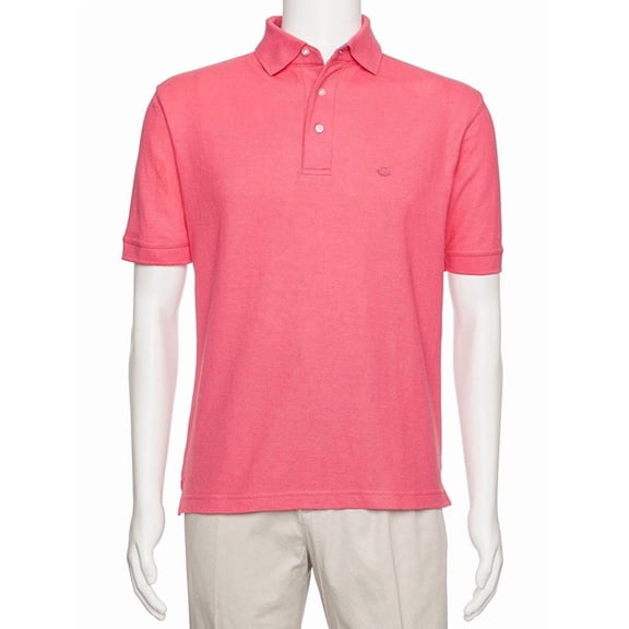 AKA Mens Solid Polo Shirt Classic Fit - Pique Chambray Collar Comfortable Quality