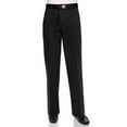 thumbnail image 1 of AKA Men's Work Pants Cotton Twill - Traditional Fit Slacks Flat-Front Black 36 XX-Short, 1 of 4
