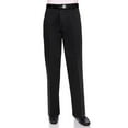 thumbnail image 1 of AKA Men's Work Pants Cotton Twill - Traditional Fit Slacks Flat-Front Black 60 XX-Short, 1 of 25
