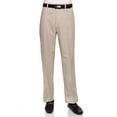 thumbnail image 1 of AKA Men's Wrinkle Free Cotton Twill - Traditional Fit Slacks Flat-Front Work Pants Khaki 38 Long, 1 of 4