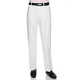 thumbnail image 1 of AKA Men's Wrinkle Free Cotton Twill - Traditional Fit Slacks Flat-Front Work Pants White 28 Short, 1 of 17