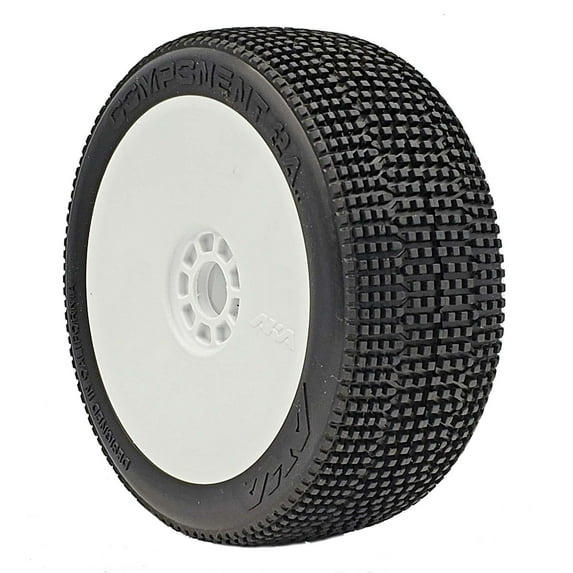 AKA PRODUCTS INC. 18 BUGGY COMPONENT 2AB EVO WHEEL PRMT WHT SLW 2 AKA14032XRW RC Tire