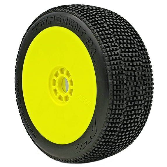 AKA PRODUCTS INC. 18 BUGGY COMPONENT 2AB EVO WHEEL PRMT YEL SSLW2 AKA14032QRY RC Tire