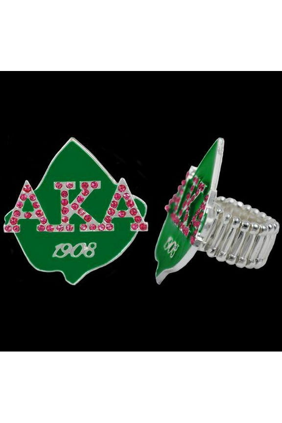 AKA Silver Stretchy Ring W/Austrian Crystal Stones