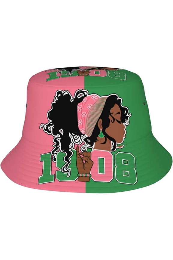 AKA Sorority Gifts Bucket Hat Lightweight Beach Sun Cap Fashion Fisherman Hat for Women Men