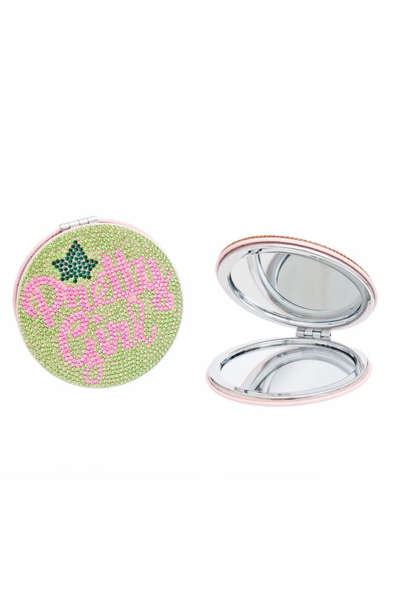 AKA Sorority Inspired Green Alpha Kappa Alpha Pretty Girl Mirror Compact