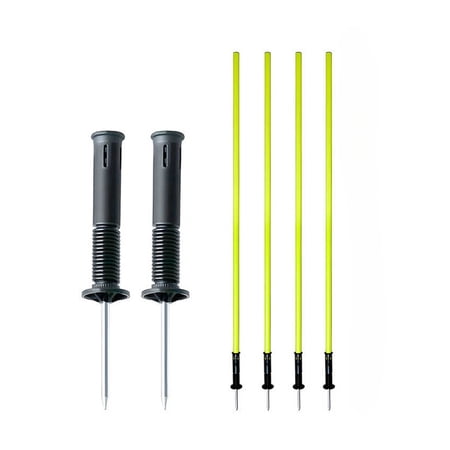 AKA Sports 4 Pack - 3.3ft Agility Training Pole Set with Spike