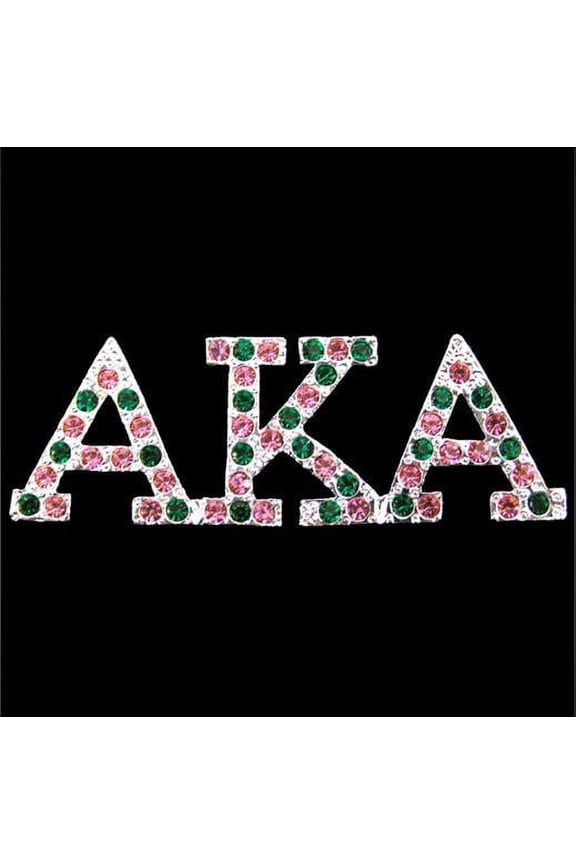 AKA Variegated Austrian Crystal Pin In Silver