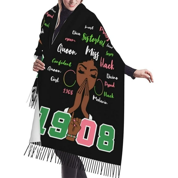 AKA Women's Scarf Super Soft Wrap For Long Large Warm With Tassel