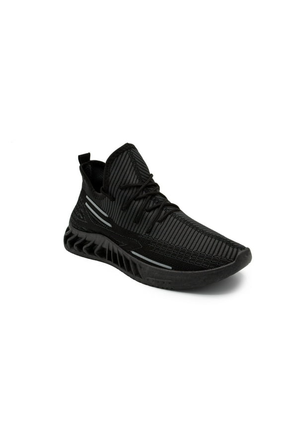 Men's Fit 2.0 Knit Jogger Sneakers, Breathable Running Shoes for Athletic and Casual Wear - Black/Grey, Size 10