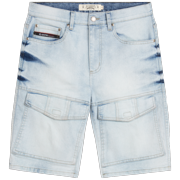 AKADEMIKS Men's Shorts - Stretch Denim Jean Shorts - Below Knee Distressed Denim Cargo Shorts for Men (30-38)