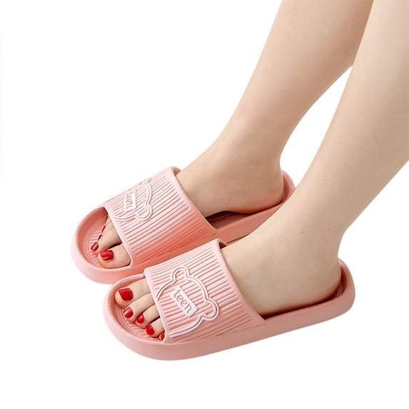 AKAFMK Bath Slippers for Women Towel,Shower Slippers for Men,Womens Mens Solid Color Hollow Side Tracing Thickening Super Soft Breathable Non-Slip Bedroom Home Slippers