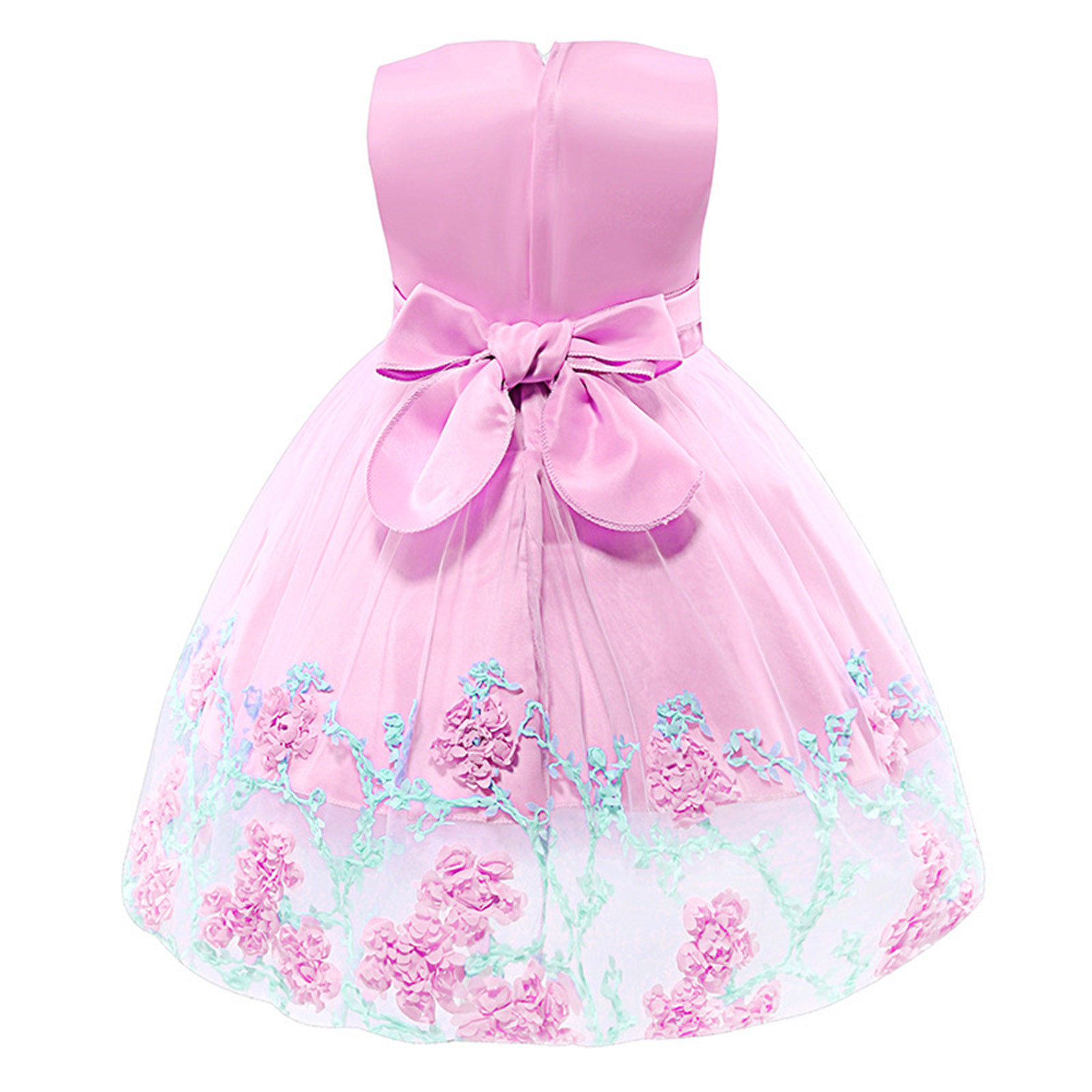 AKAFMK Flower Princess Wedding Dress for Toddler and Baby Girl,6M24M