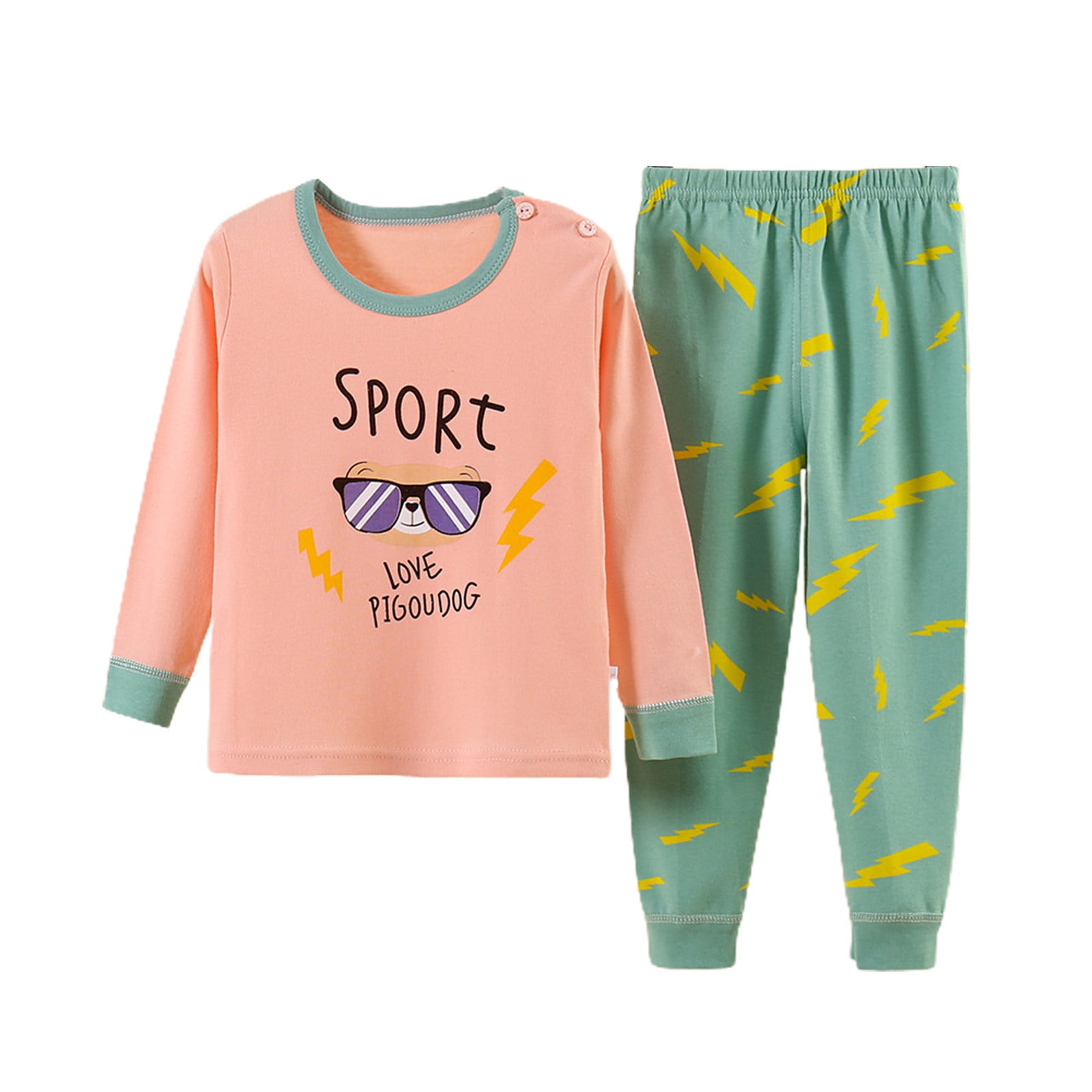 AKAFMK Little Girls Summer Pajamas,2 To 12 Years Old German Velvet ...