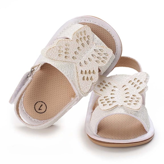 AKAFMK Sandals on Clearance, Kids Sandals, Toddler Sandals, Toddler Baby Girls Boys Baby Shoes Soft Sole Non-slip Baby Toddler Sandals, White, 6-9 Months