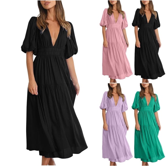 AKAFMK Summer Maternity Clothes,Short Sleeves Maternity Dresses,Fashion Women Summer Casual V-Neck Bandage Short Sleeve Floral Printed Dress