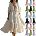 thumbnail image 1 of AKAFMK Summer Maternity Clothes,Short Sleeves Maternity Dresses,Women's Summer Casual Short Sleeve T Shirt Dress Tiered Mini Dresses With Pockets, 1 of 5