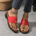 thumbnail image 1 of AKAFMK Women's Sandals and Slides,Summer Women's One-line Wedge Toe Beach Wearing Beach Sandals, 1 of 3