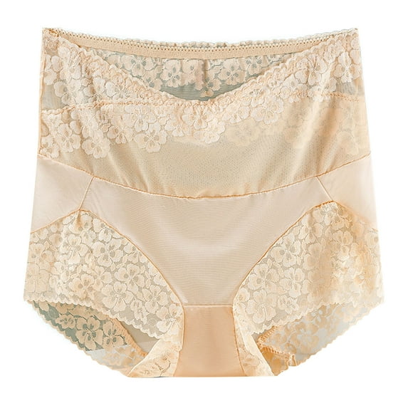 AKAFMK Womens Underwear Briefs,Panties for Women,Women Solid Color Underwear High Waisted Lace Tight and Breathable Underwear Panties