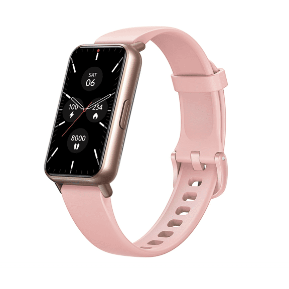 Fitness & Activity Tracker with Sleep and Blood Oxygen Monitoring, 24/7 Heart Rate Stress Index and Respiratory Training 1.58" AMOLED Display 5ATM Waterproof, Pink