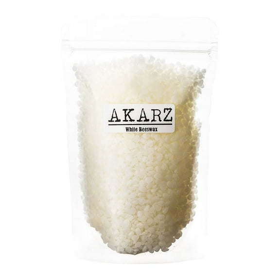AKARZ White Beeswax (3.70oz/105g) Organic Natural Pure for DIY Lip Balms Lotions Candles Bees Wax Pastilles
