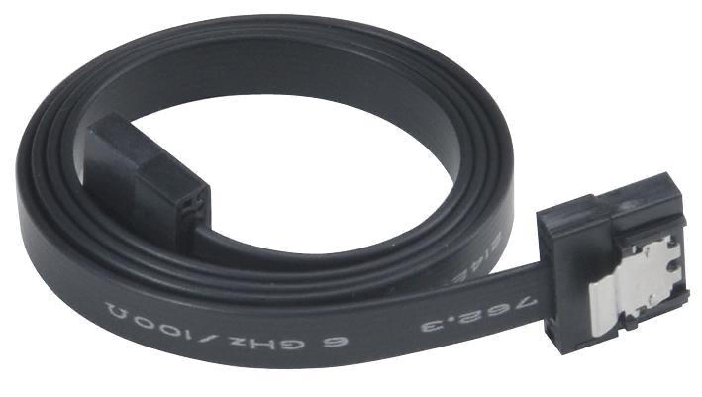 AKASA - Internal 6GB/s SATA 3.0 Superslim Data Lead with Latches, 30cm Black