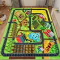 thumbnail image 1 of AKASISRUG Kids Rug Play Rug, Farm Life Road Traffic,Kid Car Road Mat Village Play Mat,78.7×59, 1 of 8