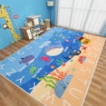 thumbnail image 1 of AKASISRUG Kids Rugs for Playroom,110.2"X78.7" ABC Alphabet Whale Kids Rug,Non-Slip Ocean Kids Rug Play Mat,Washable Educational Classroom Rug Kids Area Carpet for Kids Room Bedroom Nursery Playroom, 1 of 6