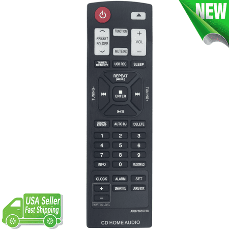 AKB73655738 Replacement Remote Control for LG Mini Hi-fi System CM9940 CMS9540