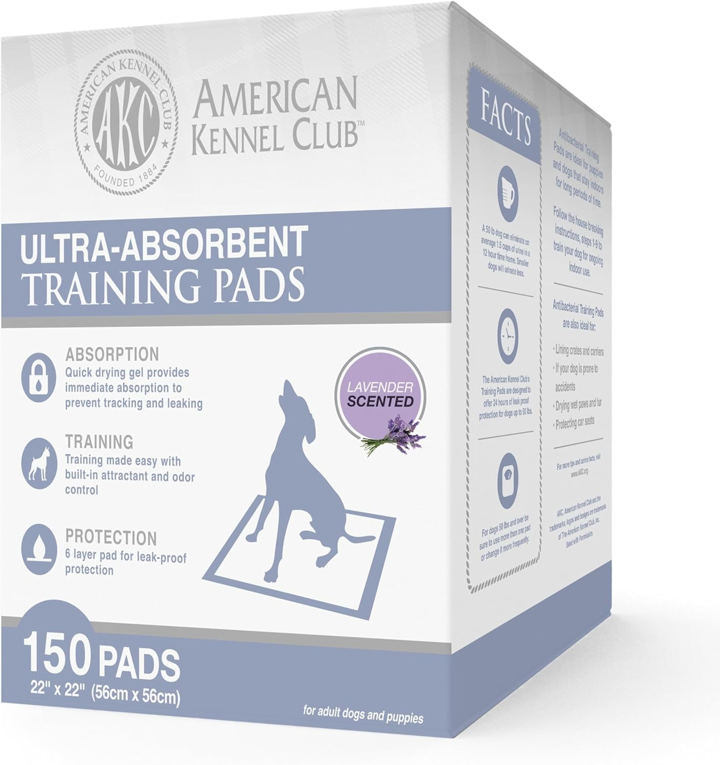 AKC Lavender Scented 150ct Pet Training Pads