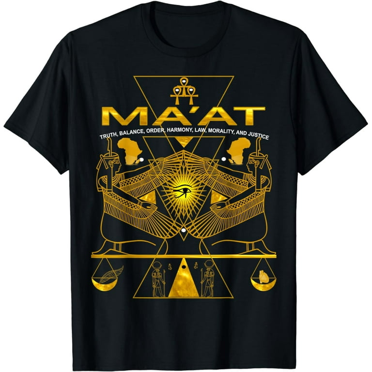 Ma'at Maat Sacred Geometry Science Egyptian T-Shirt Ma'at Maat Sacred Geometry Science Egyptian T-Shirt