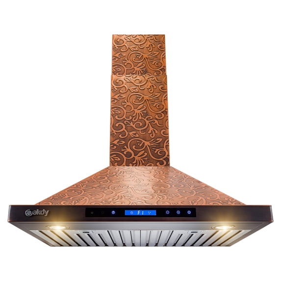 AKDY 30” Wall Mount Kitchen Range Hood Elegant Vine Design