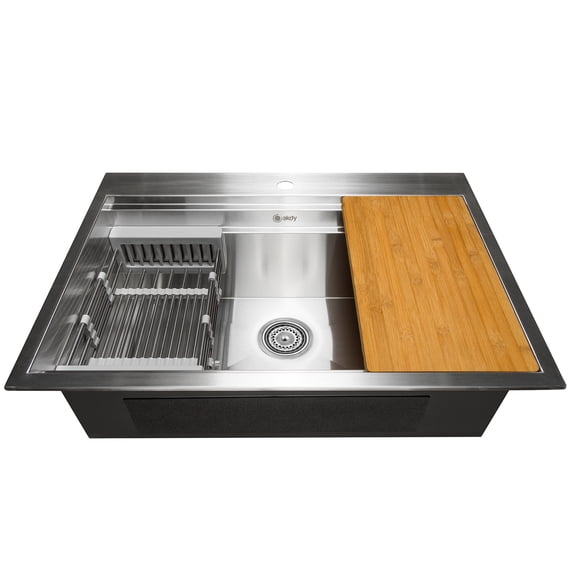 AKDY 30"x22"x9" Top Mount Handmade Stainless Steel Kitchen Sink