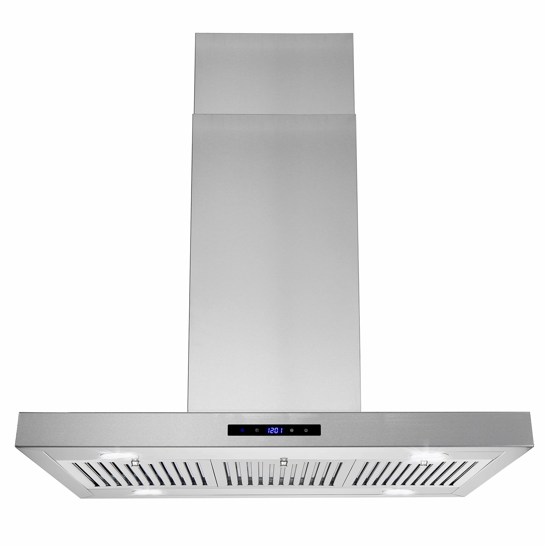 AKDY 36" Convertible Island Mount Range Hood with LED Lights in