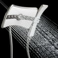 thumbnail image 1 of AKDY 9" Rectangular Shower Head with 4 Multi-Function Modes and Wand Combo in Titanium Silver, 1 of 11