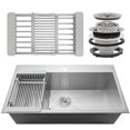 thumbnail image 1 of AKDY Handcrafted All-in-One Drop-In Stainless 30"x18 "x9" Kitchen Sink KS0098, 1 of 2