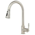 thumbnail image 1 of AKDY Single-Handle Pull-Down Sprayer Kitchen Faucet in Brushed Nickel, 1 of 6