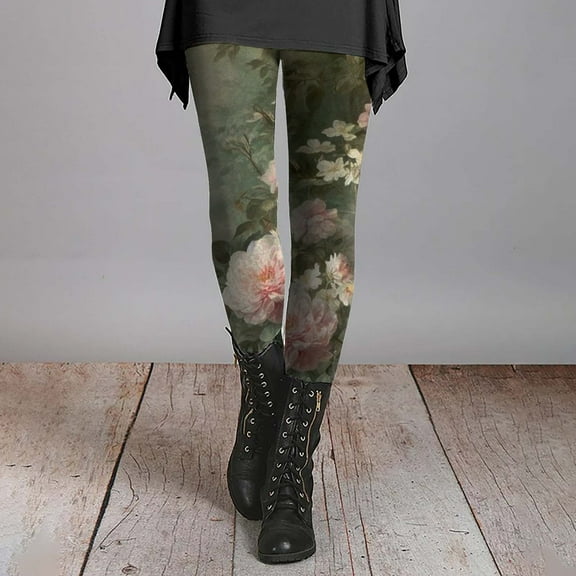 AKEGAMN Autumn Winter Artistic Splash Print Leggings, Pink S-5XL