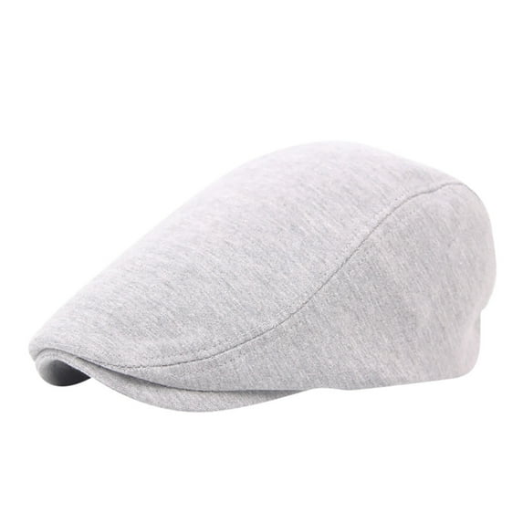 AKEGAMN Men's Black Grey Herringbone Newsboy Flat Cap, White One Size