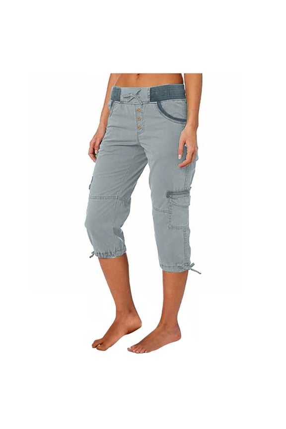 Metallic Shiny Yoga Drawstring Elastic Waist Rave Booty Dance Pants, Blue S-3XL