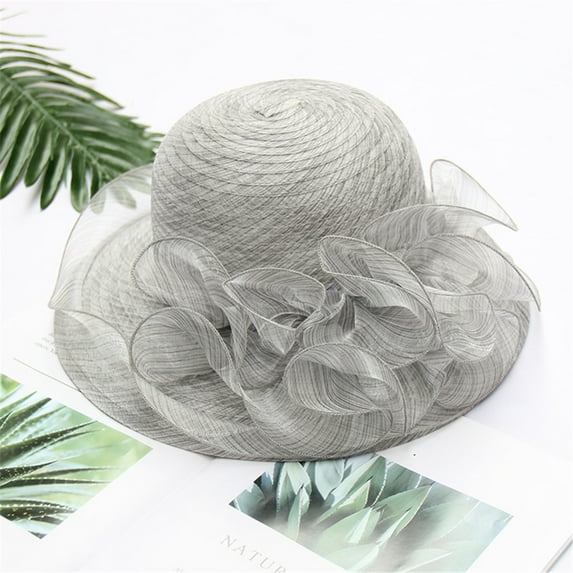 AKEGAMN Party Wedding Tea Fascinator Women's Bridal Hat, Gray One Size
