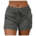 thumbnail image 1 of AKEGAMN Soft Comfy Activewear Lounge Shorts with Pockets and Drawstring, Gray S, Size S-XXL, 1 of 6