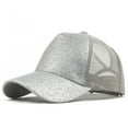thumbnail image 1 of AKEGAMN Unisex Trucker Ponytail Mesh Baseball Cap, Silver One Size, 1 of 5