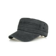 thumbnail image 1 of AKEGAMN Vintage Design Cotton Flat Cap for Men, Black One Size, 1 of 9