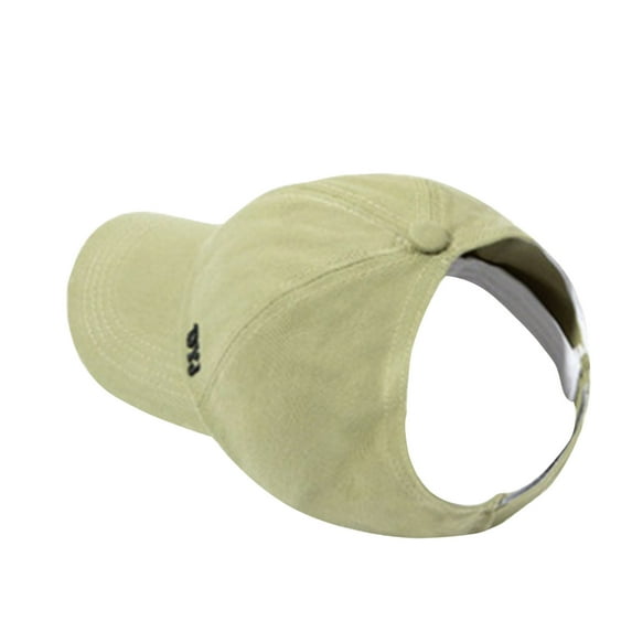 AKEGAMN Women Hollow Solid Ponytail Baseball Cap Visors, Green One Size