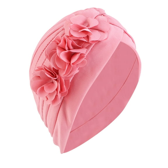 AKEGAMN Women's Soft Turban Head Wrap for Hair Loss Chemotherapy, Pink One Size