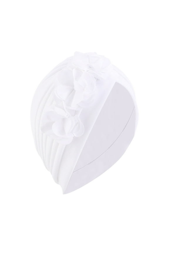 Women's Soft Turban Head Wrap for Hair Loss Chemotherapy, White One Size