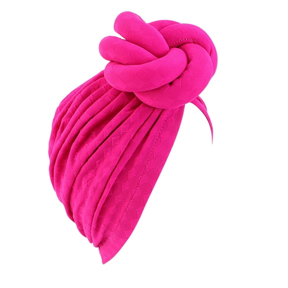 AKEGAMN Women's Stretchy Turban Head Scarf for Chemotherapy and Travel, Pink One Size