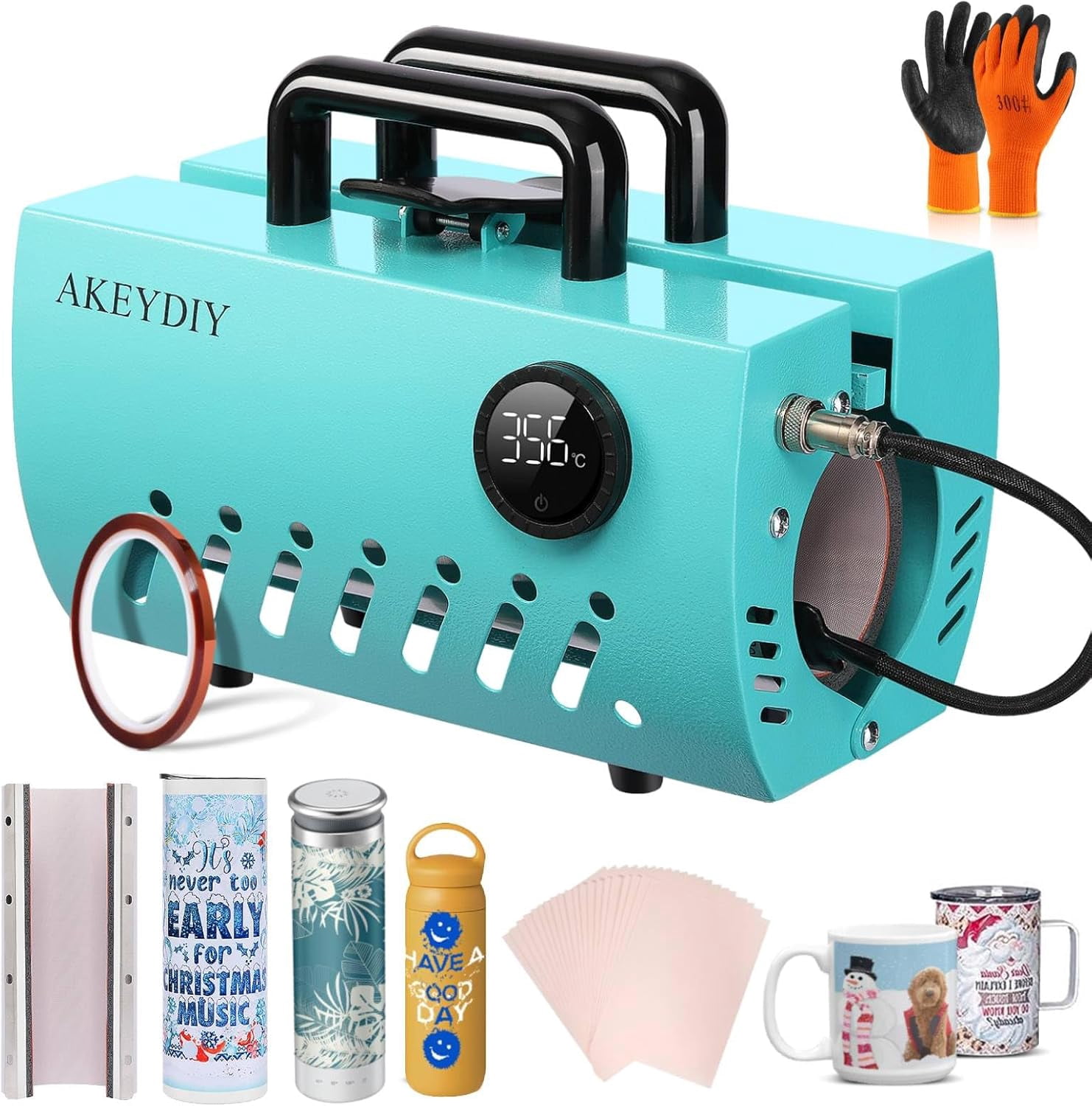 AKEYDIY 30oz Tumbler Heat Press Machine, Mug Press Heat Up Fast & Even ...
